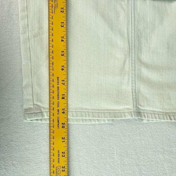 Current/Elliott The Pencil Midi Denim Skirt Slit Back Sen Bleached Women's 27 - Picture 6 of 10